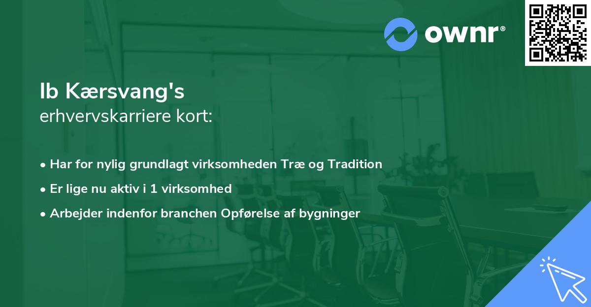 Ib Kærsvang's erhvervskarriere kort