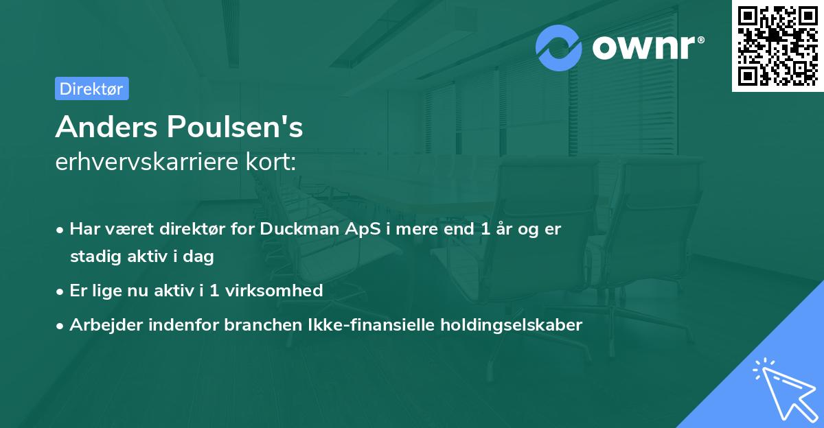 Anders Poulsen's erhvervskarriere kort
