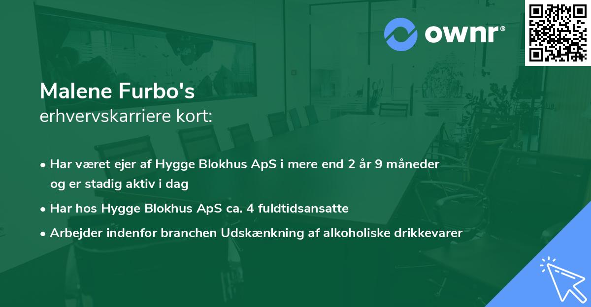 Malene Furbo's erhvervskarriere kort