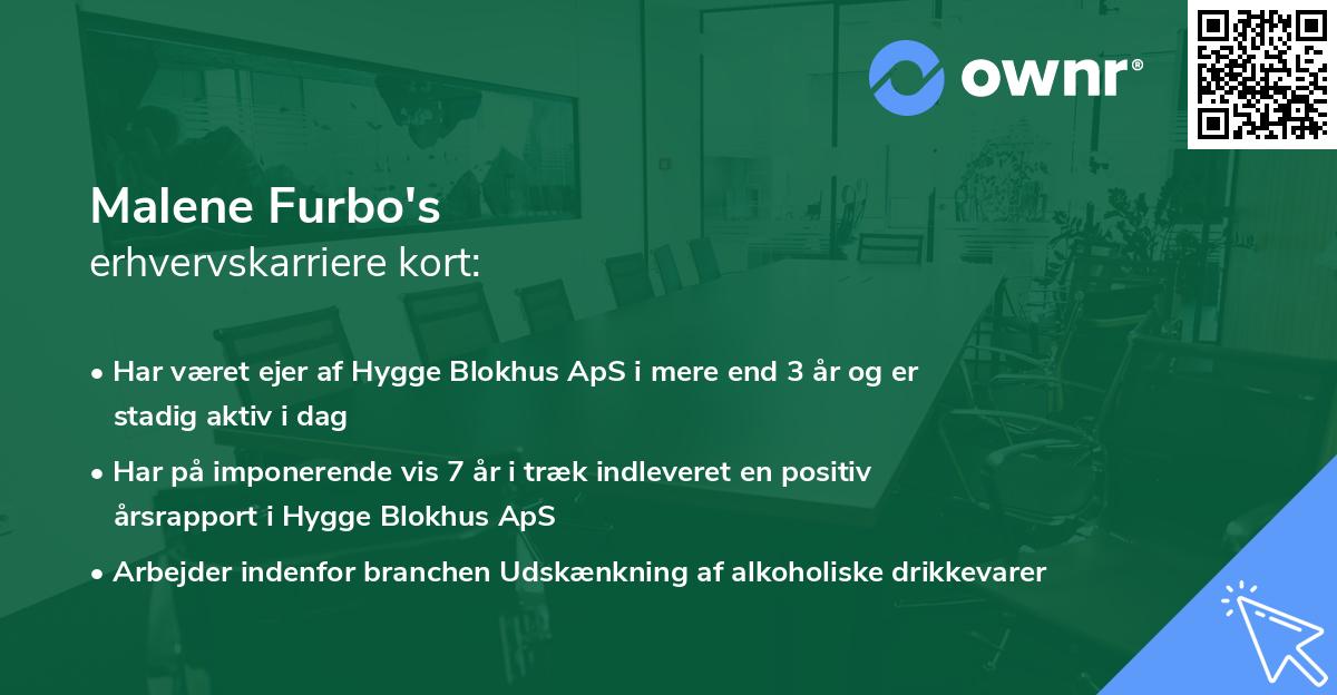 Malene Furbo's erhvervskarriere kort