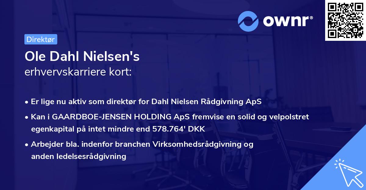 Ole Dahl Nielsen's erhvervskarriere kort