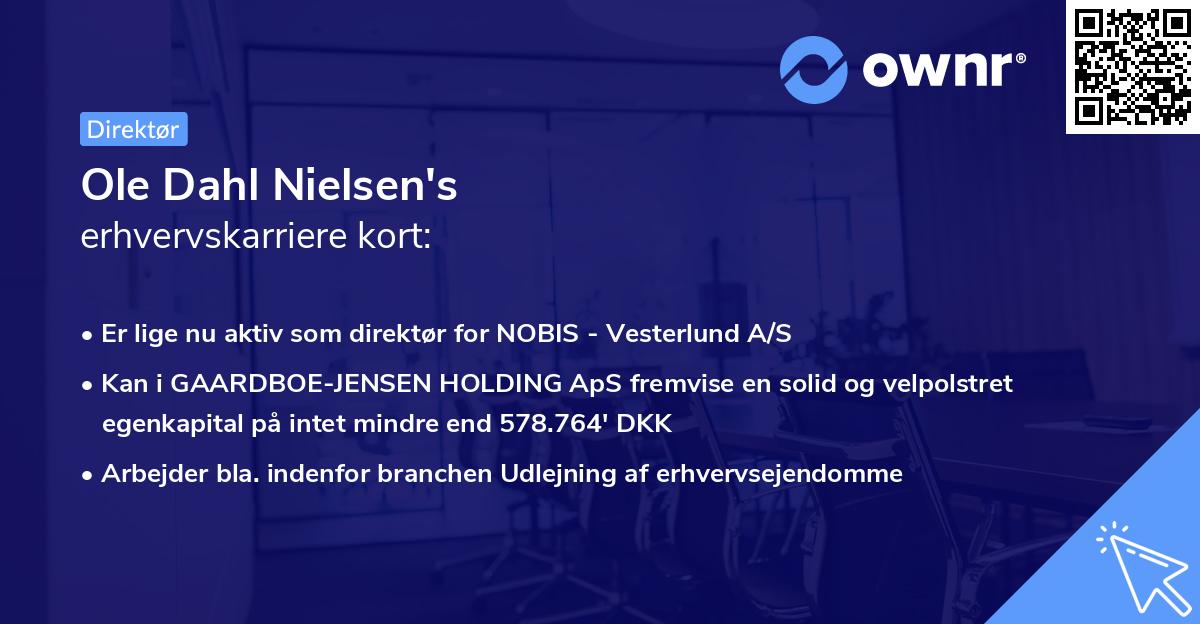 Ole Dahl Nielsen's erhvervskarriere kort