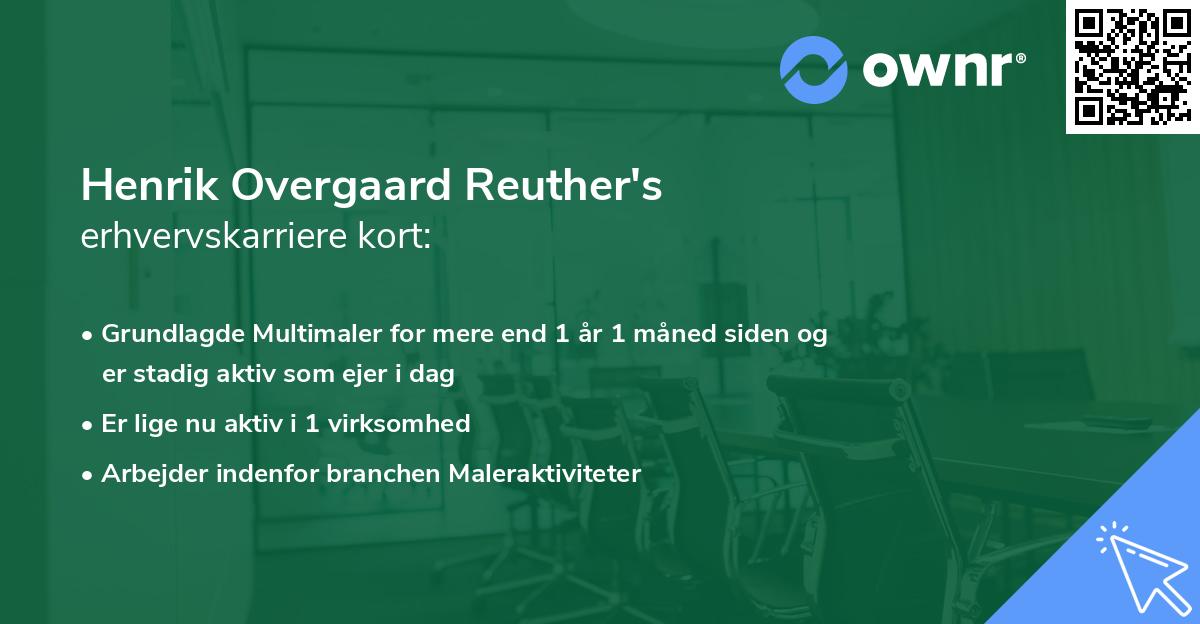 Henrik Overgaard Reuther's erhvervskarriere kort