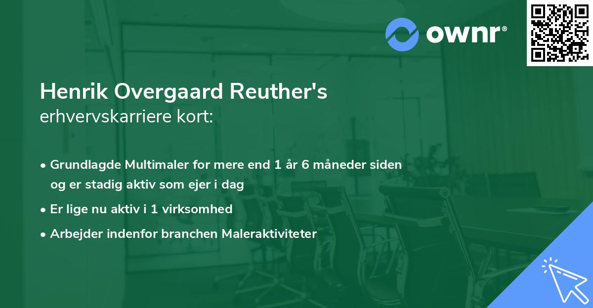 Henrik Overgaard Reuther's erhvervskarriere kort