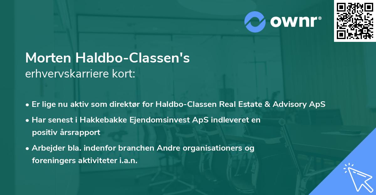 Morten Haldbo-Classen's erhvervskarriere kort