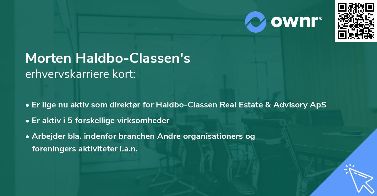 Morten Haldbo-Classen's erhvervskarriere kort