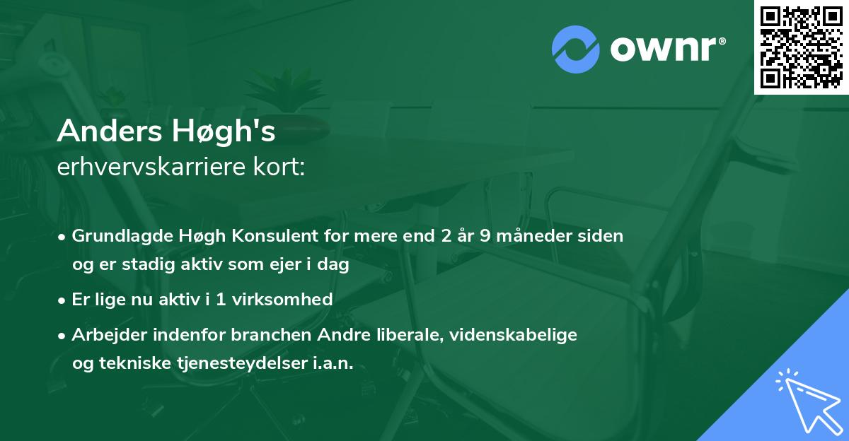 Anders Høgh's erhvervskarriere kort