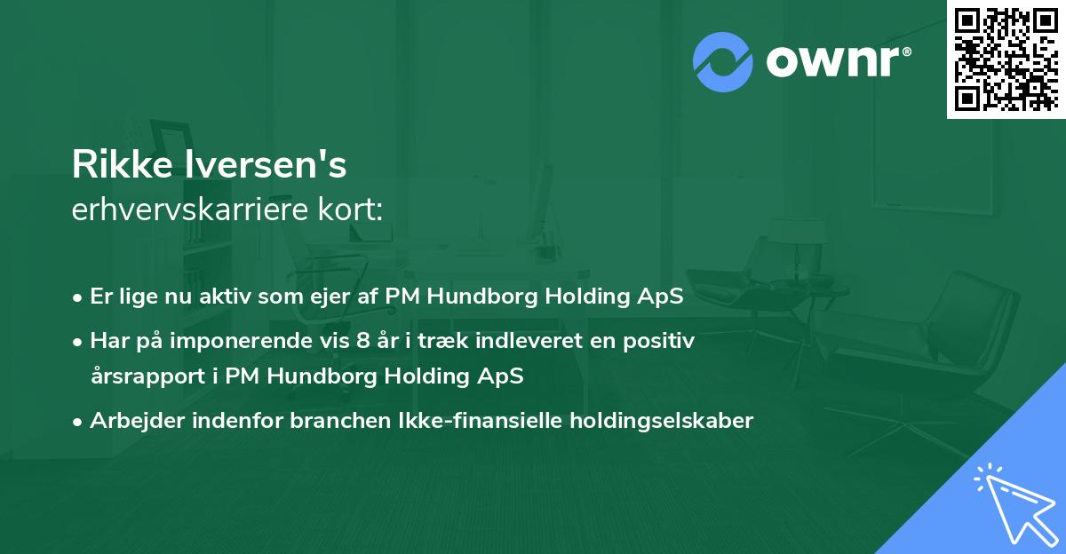 Rikke Iversen's erhvervskarriere kort