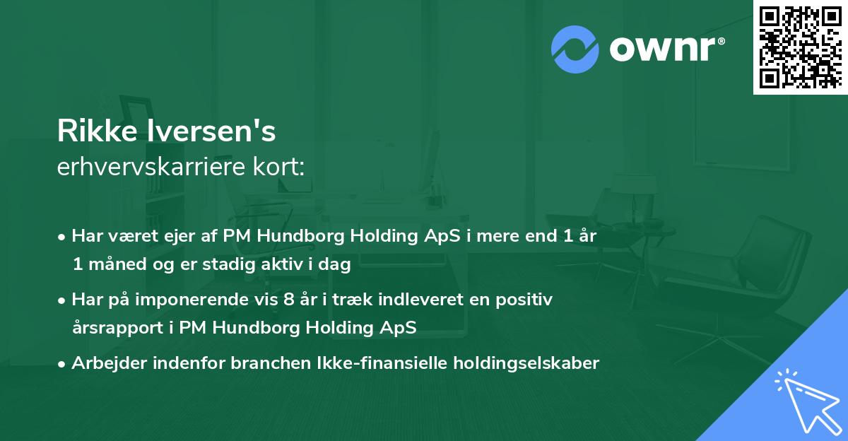 Rikke Iversen's erhvervskarriere kort