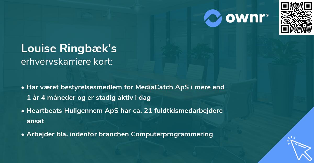 Louise Ringbæk's erhvervskarriere kort