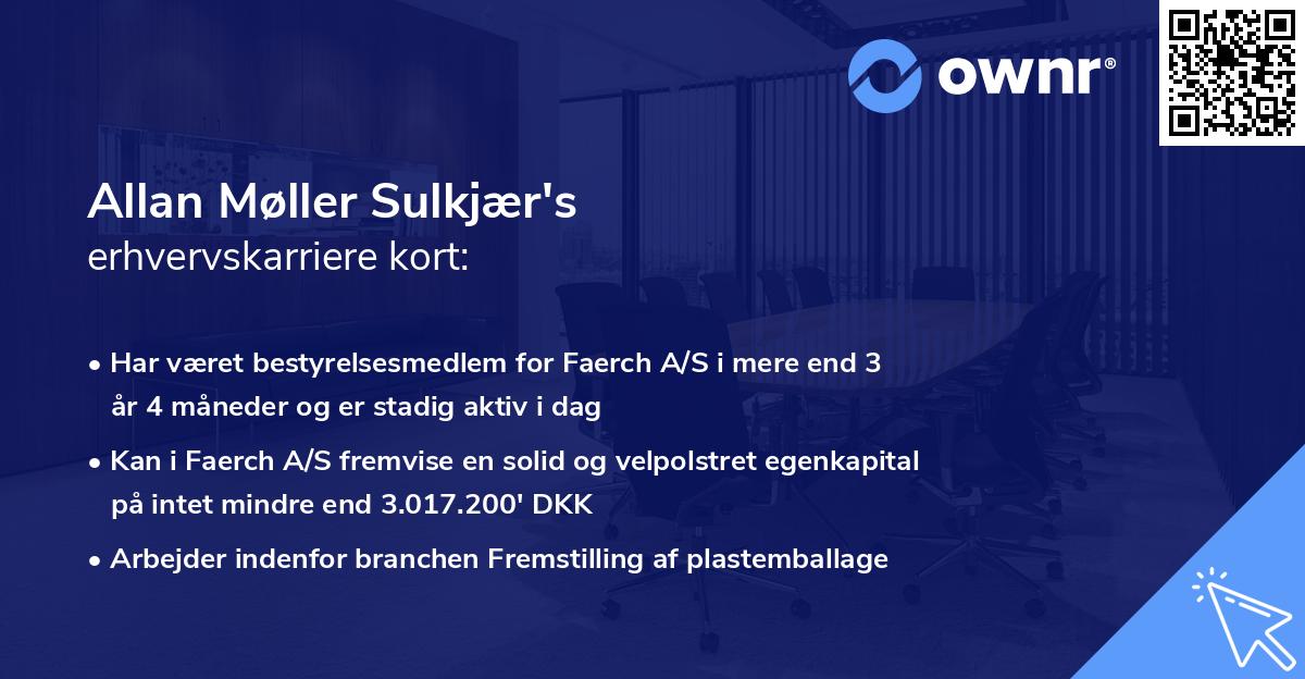 Allan Møller Sulkjær's erhvervskarriere kort