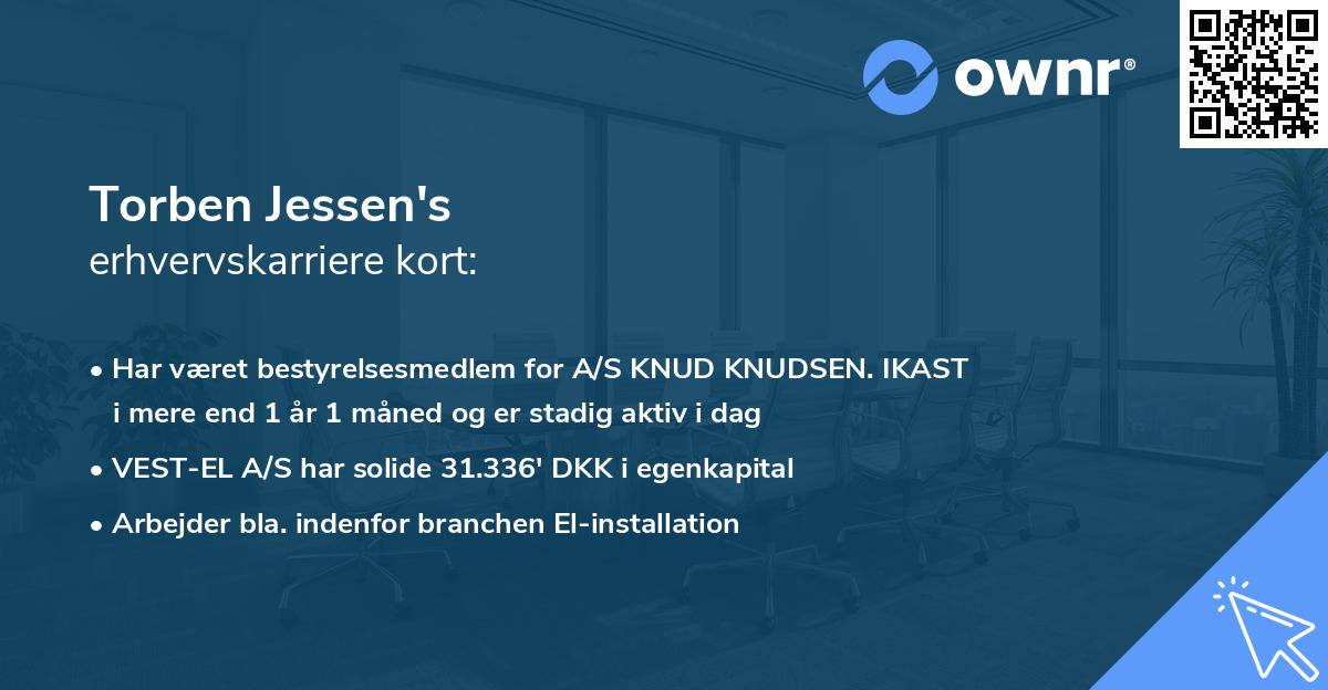 Torben Jessen's erhvervskarriere kort