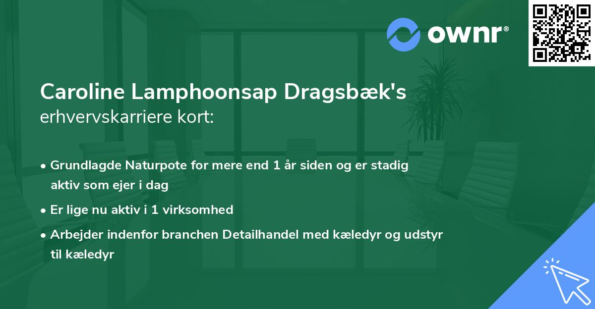 Caroline Lamphoonsap Dragsbæk's erhvervskarriere kort