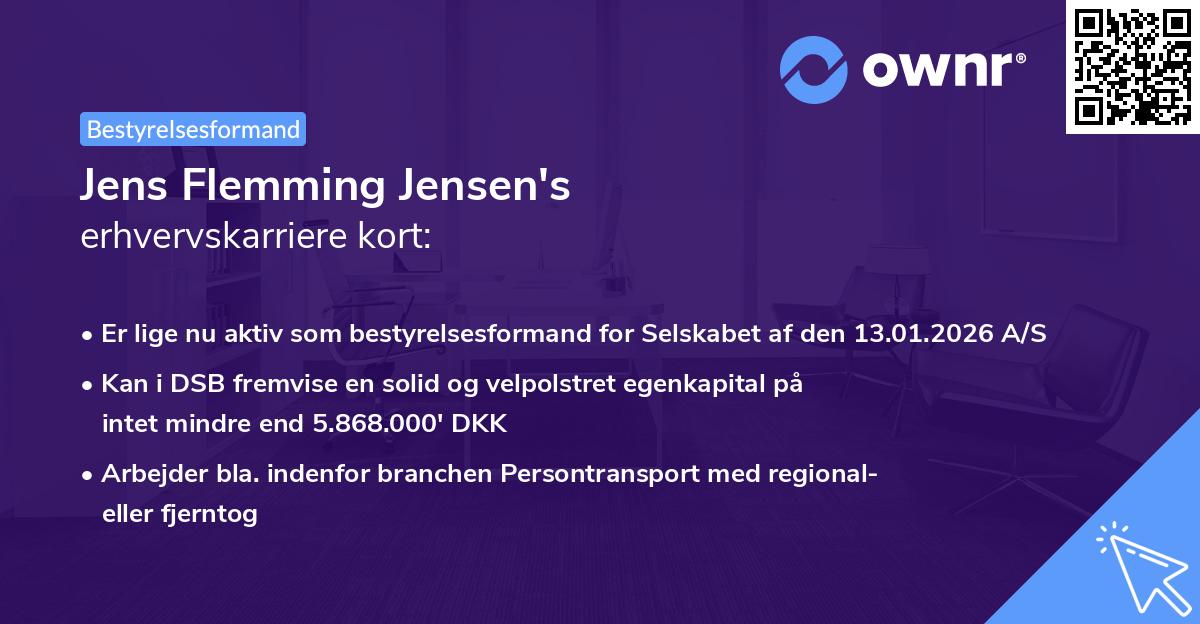 Jens Flemming Jensen's erhvervskarriere kort