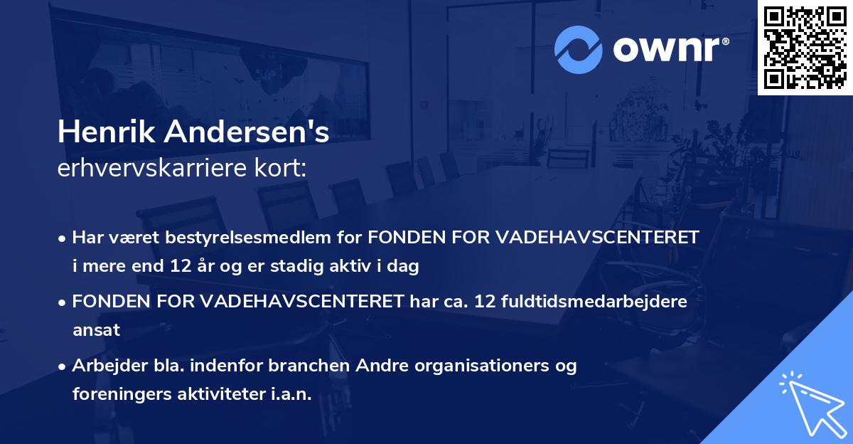Henrik Andersen's erhvervskarriere kort