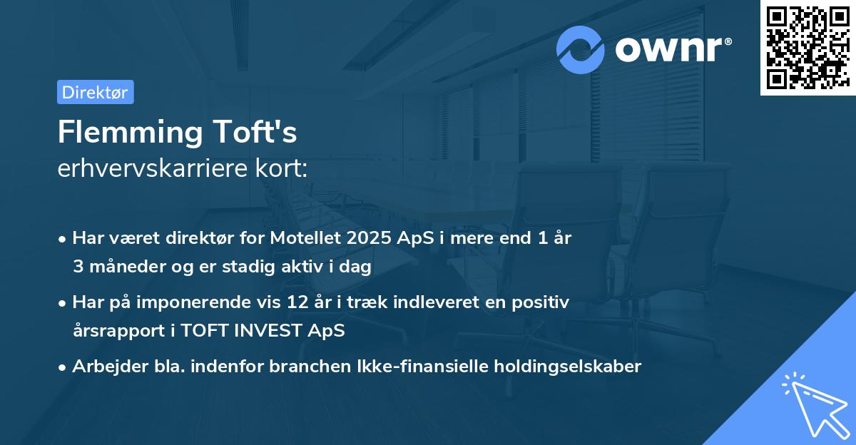 Flemming Toft's erhvervskarriere kort