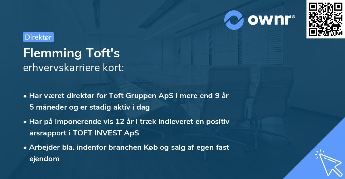 Flemming Toft's erhvervskarriere kort