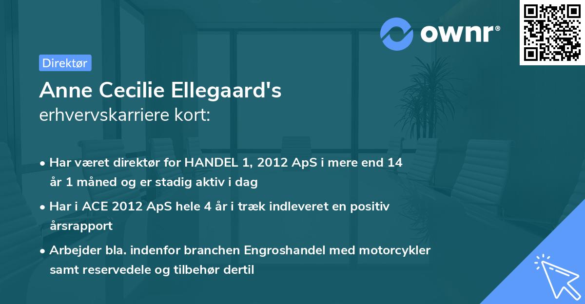 Anne Cecilie Ellegaard's erhvervskarriere kort