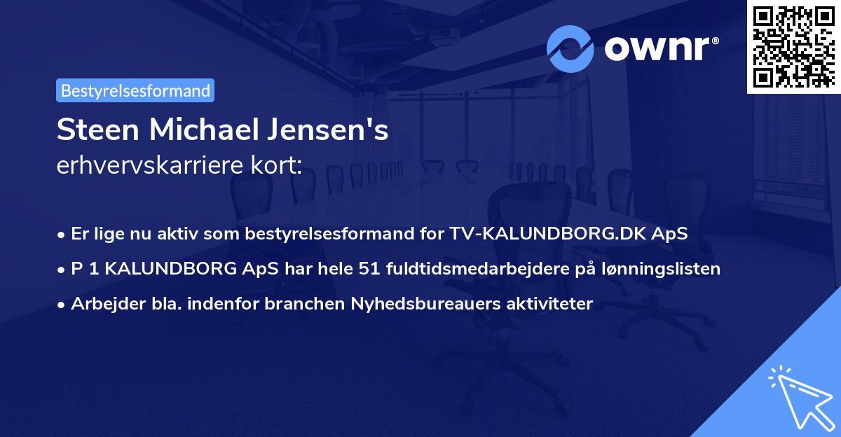 Steen Michael Jensen's erhvervskarriere kort