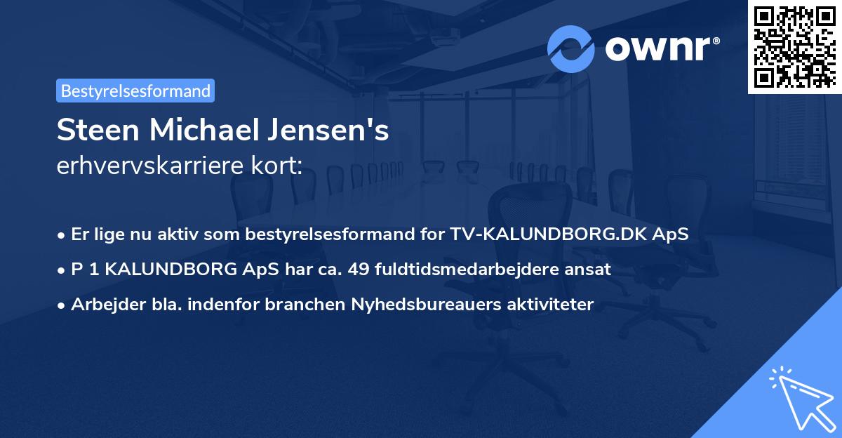 Steen Michael Jensen's erhvervskarriere kort