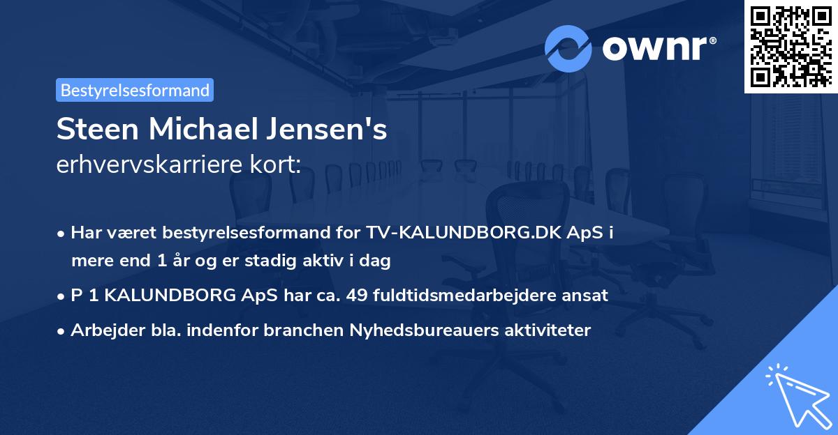 Steen Michael Jensen's erhvervskarriere kort
