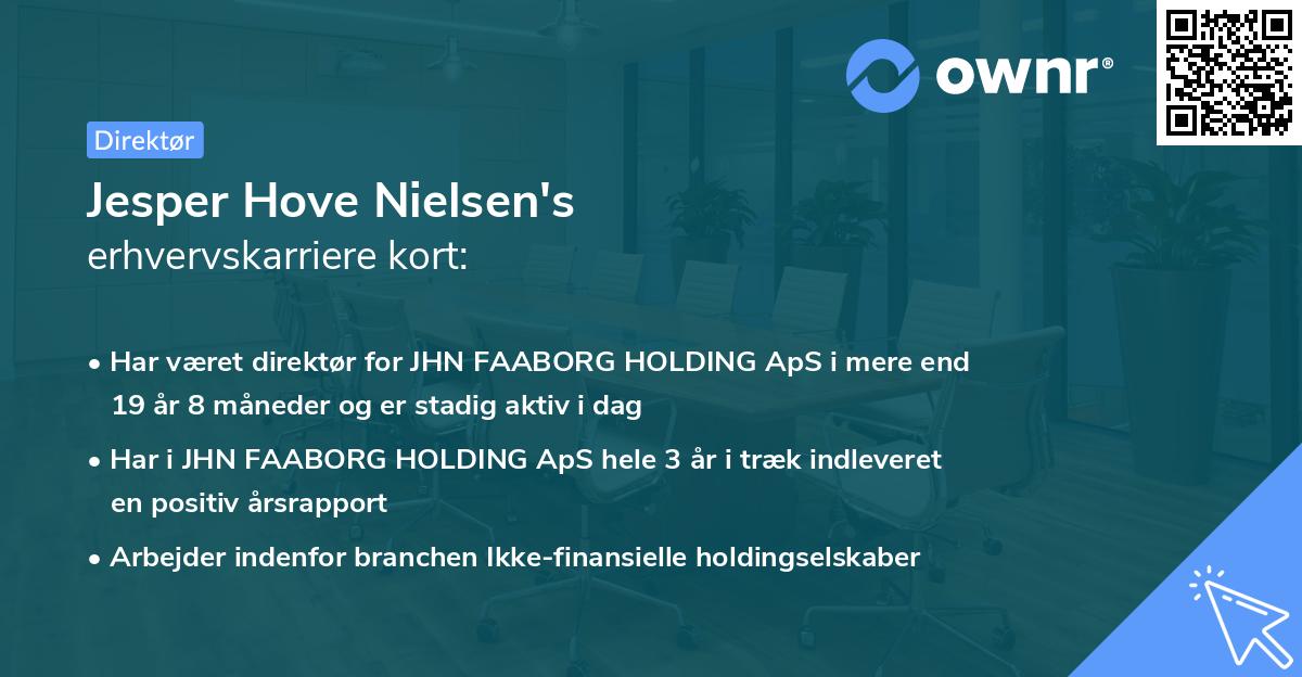 Jesper Hove Nielsen's erhvervskarriere kort