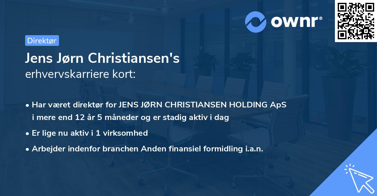Jens Jørn Christiansen's erhvervskarriere kort