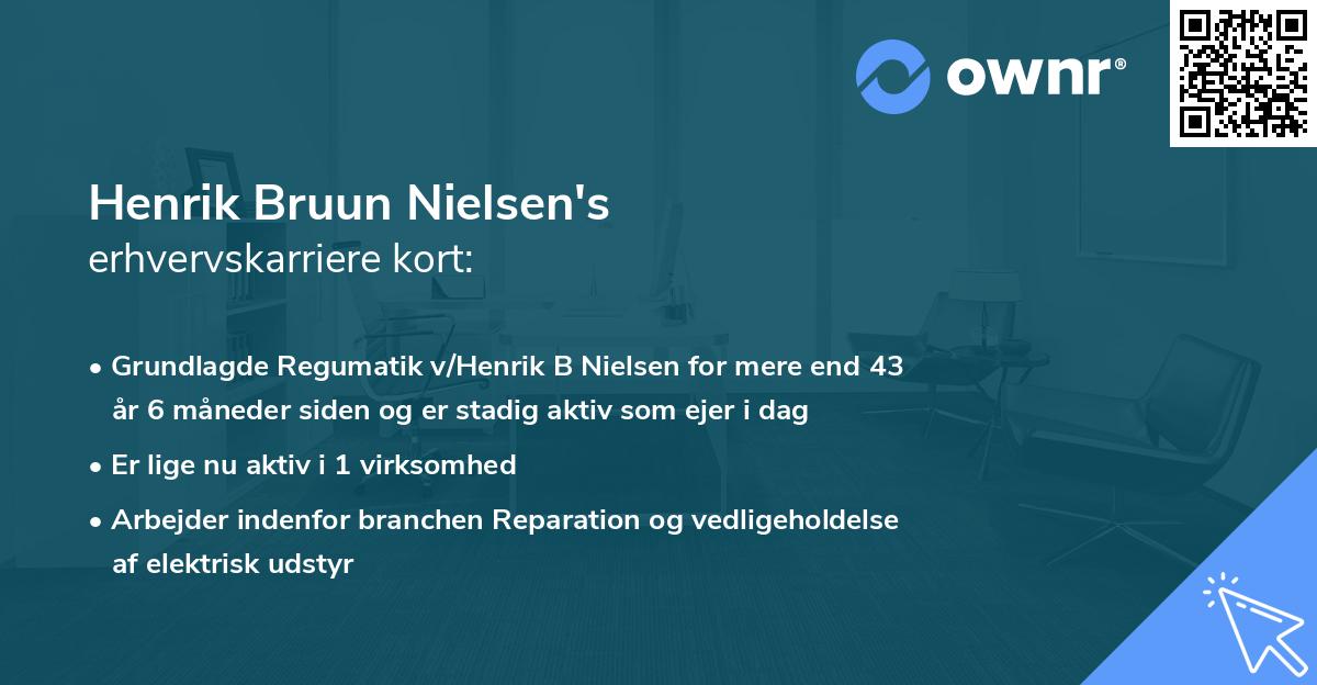 Henrik Bruun Nielsen's erhvervskarriere kort