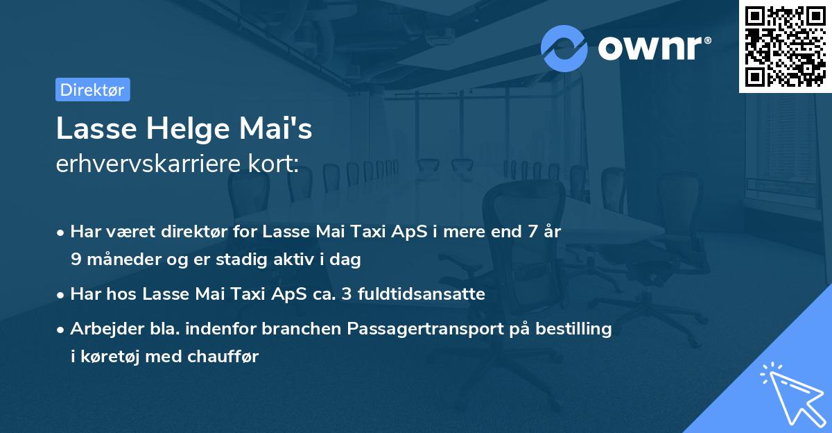 Lasse Helge Mai's erhvervskarriere kort