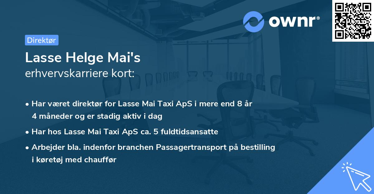 Lasse Helge Mai's erhvervskarriere kort