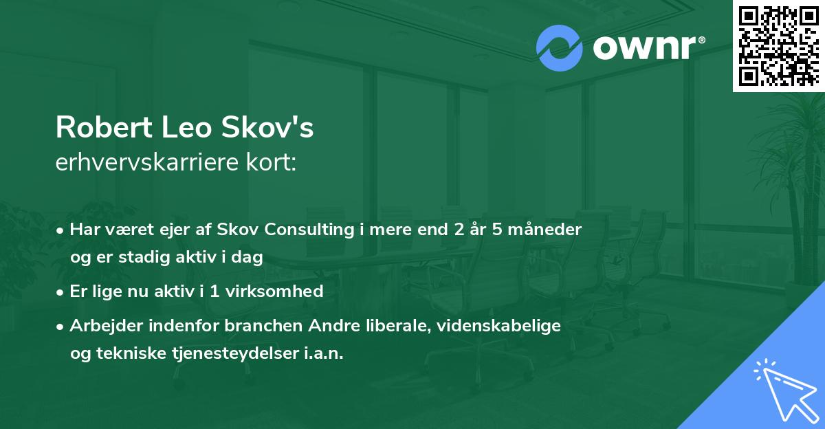 Robert Leo Skov's erhvervskarriere kort