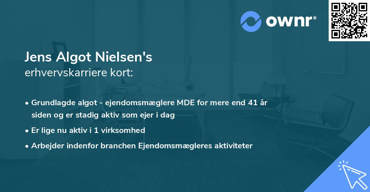 Jens Algot Nielsen's erhvervskarriere kort