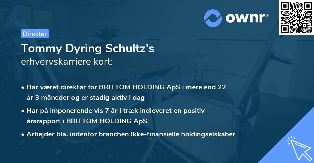 Tommy Dyring Schultz's erhvervskarriere kort