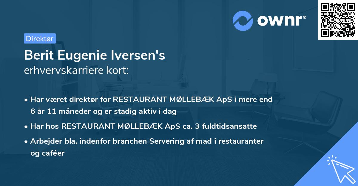 Berit Eugenie Iversen's erhvervskarriere kort