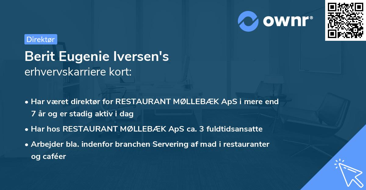 Berit Eugenie Iversen's erhvervskarriere kort