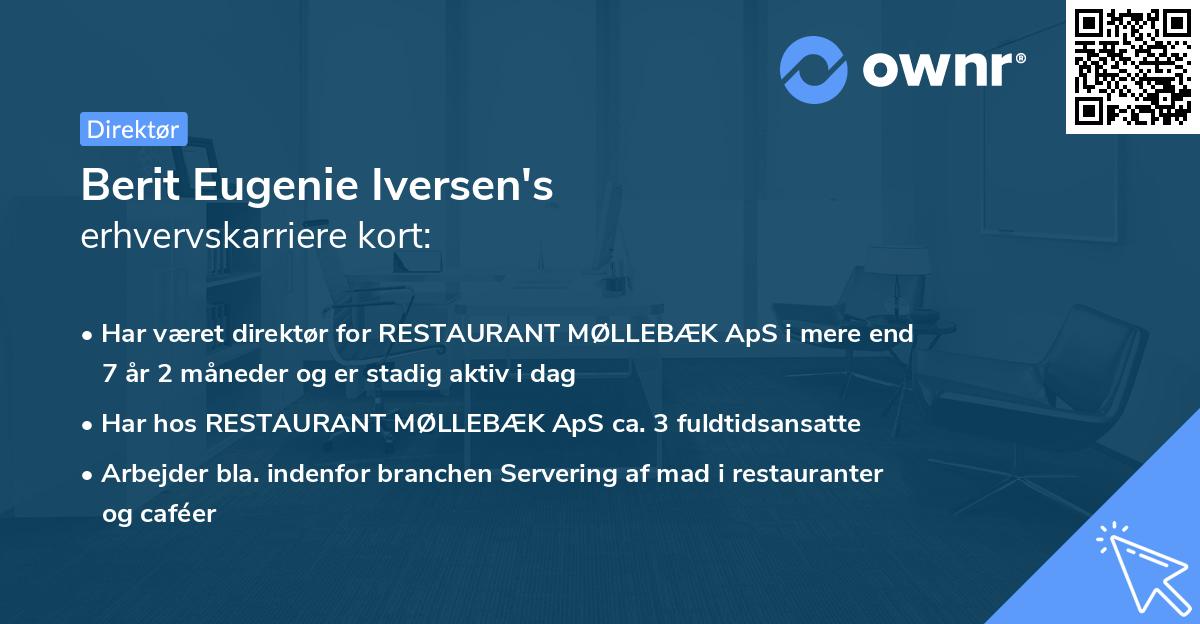 Berit Eugenie Iversen's erhvervskarriere kort