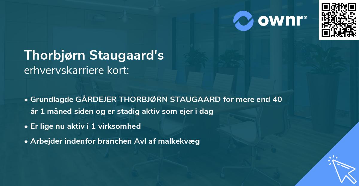 Thorbjørn Staugaard's erhvervskarriere kort