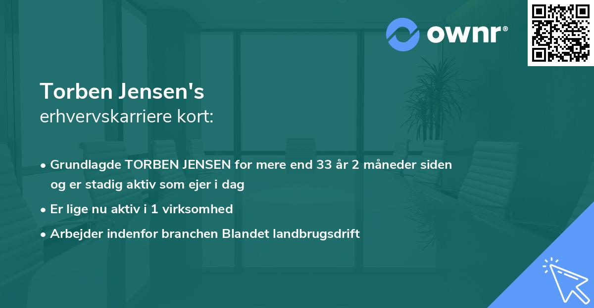 Torben Jensen's erhvervskarriere kort