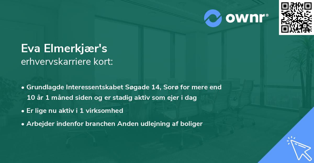 Eva Elmerkjær's erhvervskarriere kort