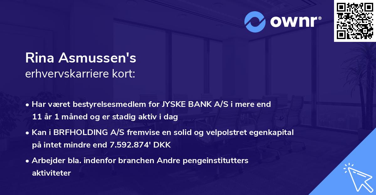 Rina Asmussen's erhvervskarriere kort