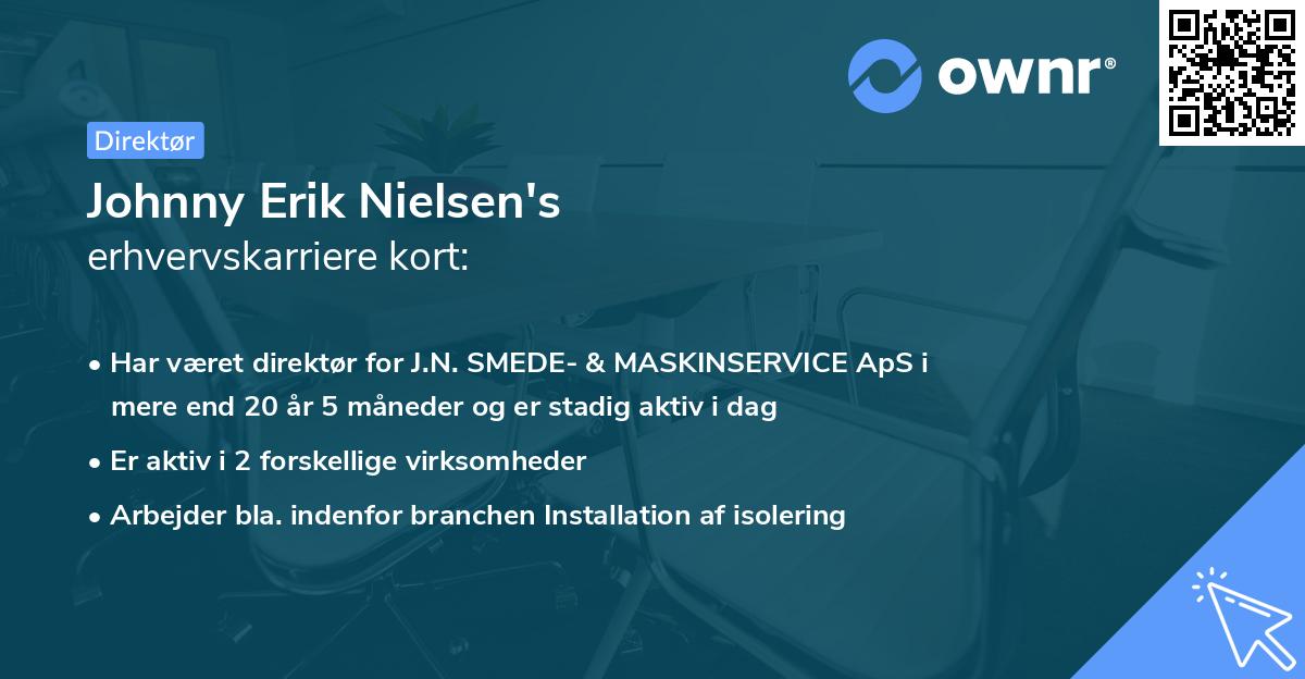 Johnny Erik Nielsen's erhvervskarriere kort