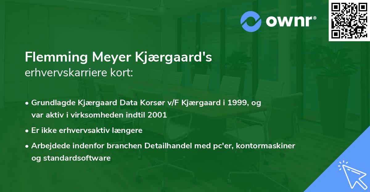 Flemming Meyer Kjærgaard's erhvervskarriere kort