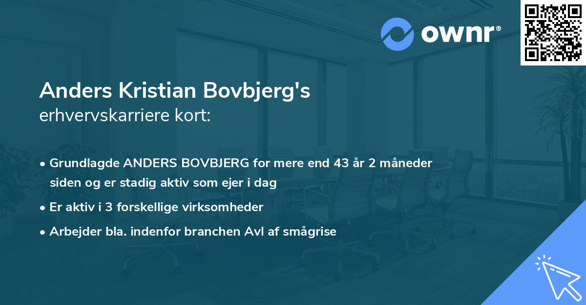 Anders Kristian Bovbjerg's erhvervskarriere kort