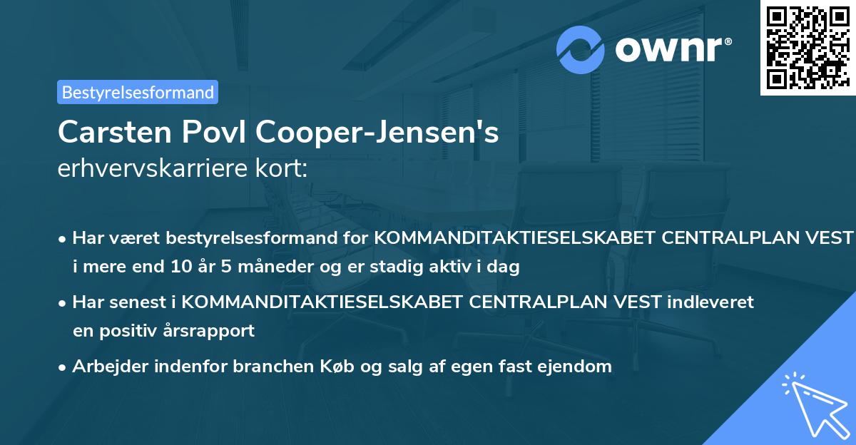 Carsten Povl Cooper-Jensen's erhvervskarriere kort