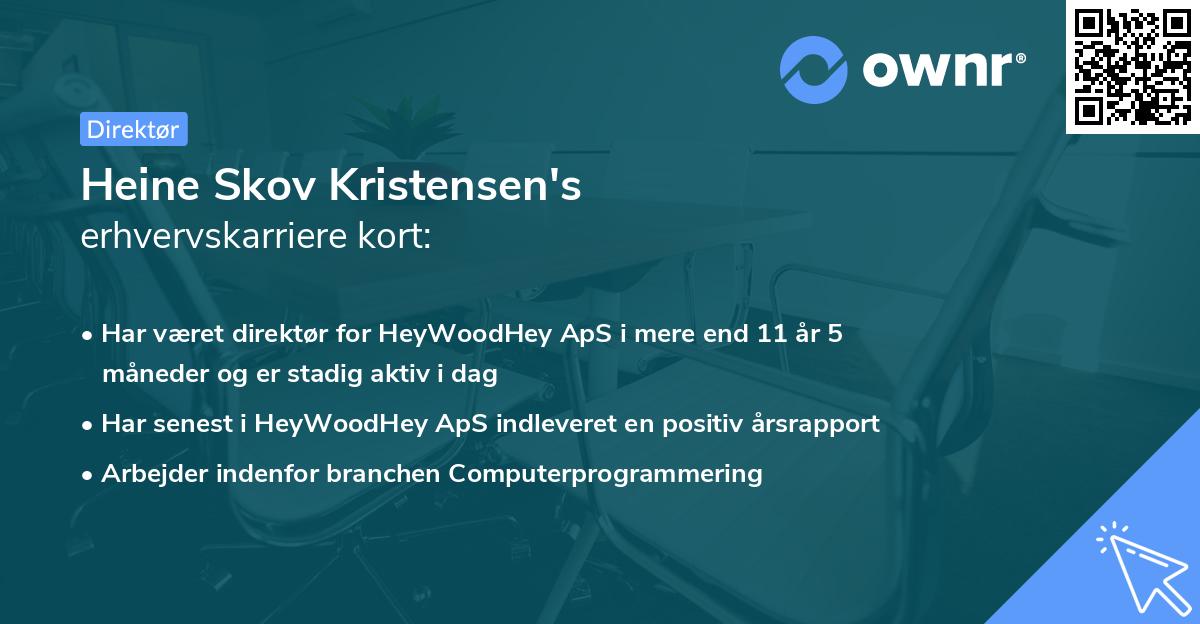 Heine Skov Kristensen's erhvervskarriere kort
