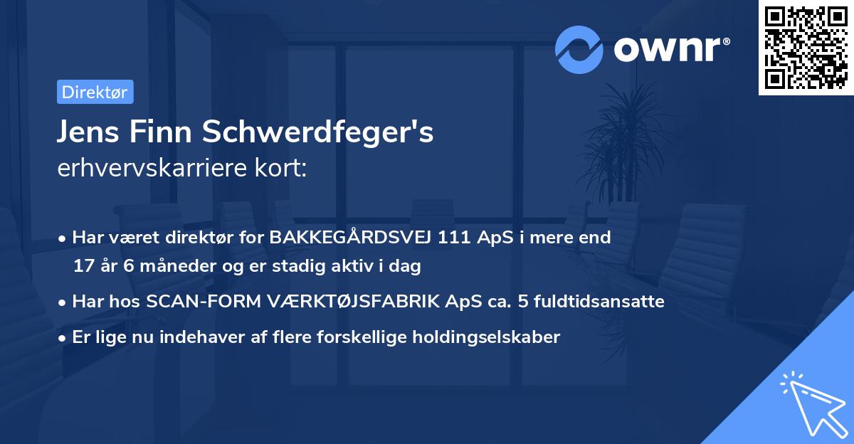 Jens Finn Schwerdfeger's erhvervskarriere kort