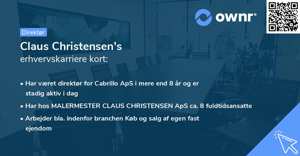 Claus Christensen's erhvervskarriere kort