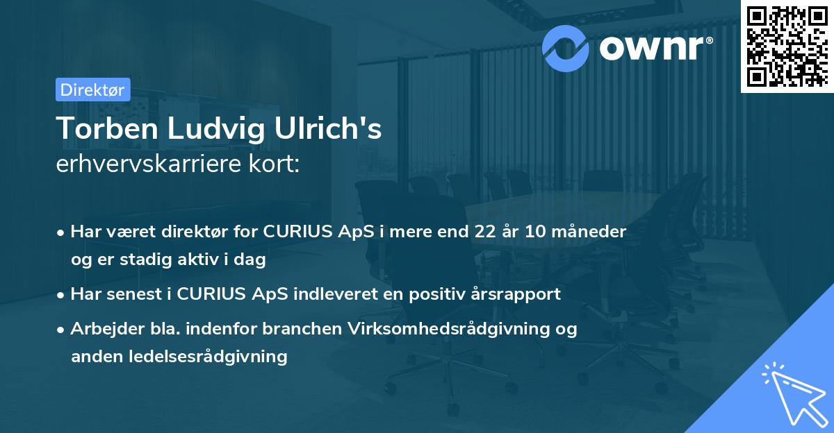 Torben Ludvig Ulrich's erhvervskarriere kort