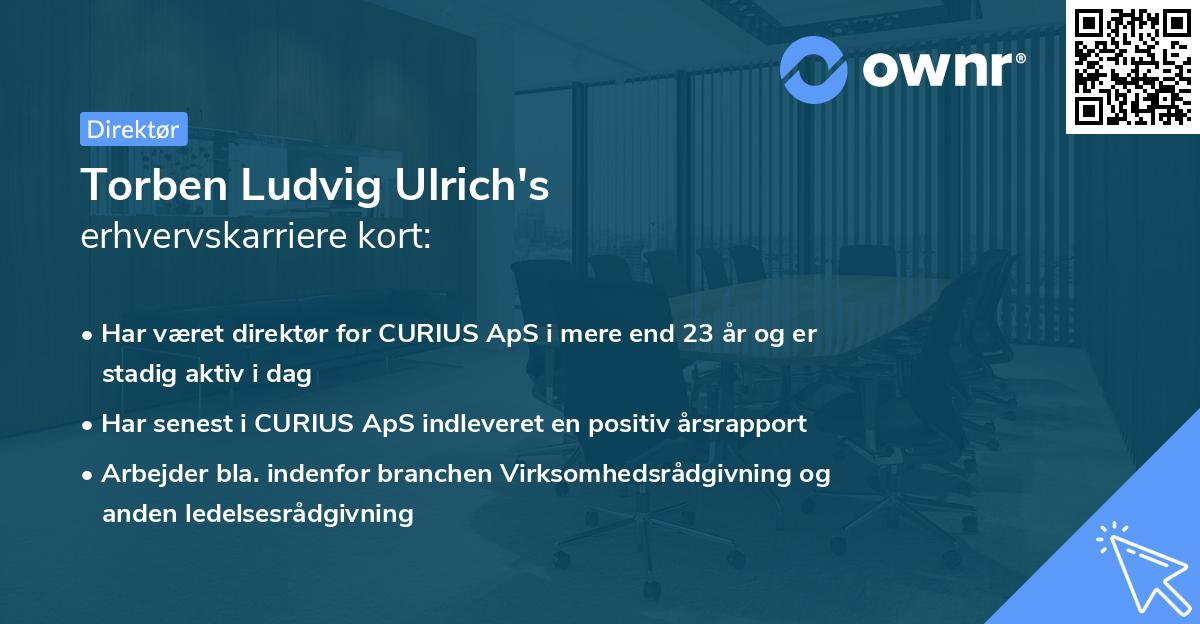 Torben Ludvig Ulrich's erhvervskarriere kort
