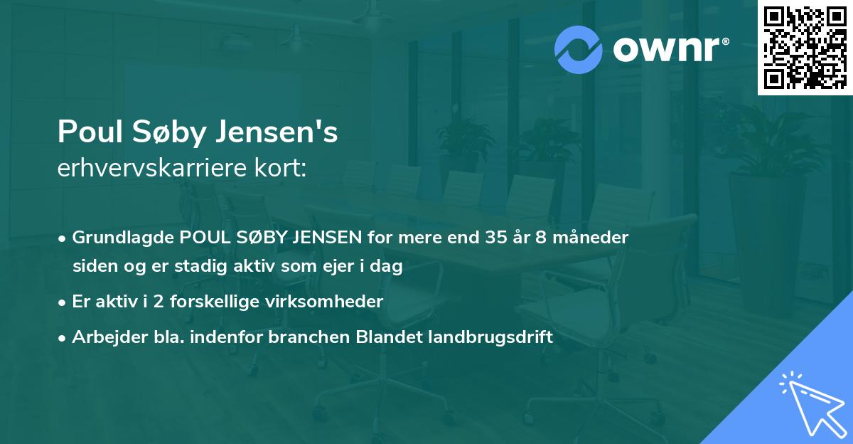 Poul Søby Jensen's erhvervskarriere kort